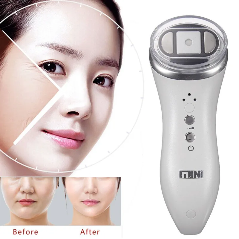 Mini Hifu Machine Handheld Portable RF LED High Intensity Focused Ultrasound For Wrinkle Removal Face Lifting