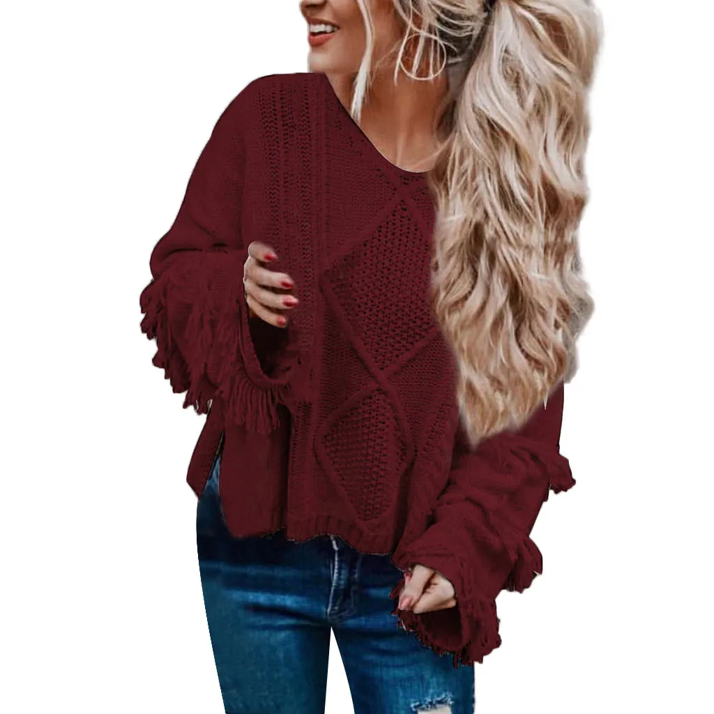 Trui vrouwen buiten de schouder trui Casual gebreide losse lange mouw trui oversized Koreaanse stijl vrouwen casaco feminino