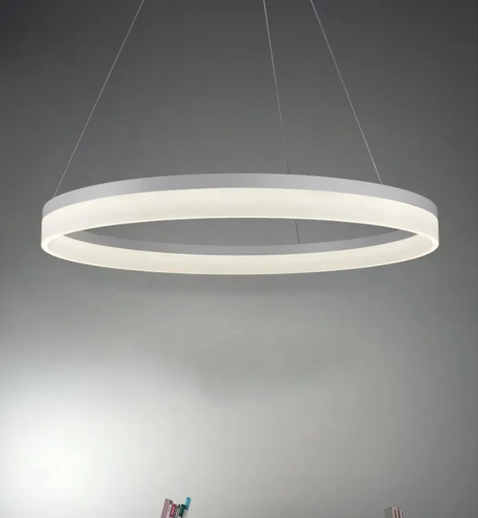 Eenvoudige acrylstudie opknoping lamp ring moderne persoonlijkheid creatieve slaapkamer eetkamer lamp