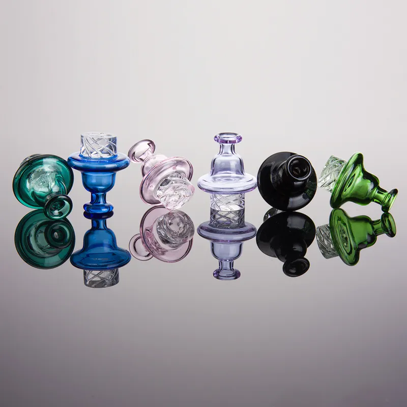 Smoking Accessories Cyclone riptide Carb Cap Dome with spinning air hole For 25mm Terp Pearl Quartz Banger Nail Bubbler Enai Dab Rig mixed color SKGA946-2