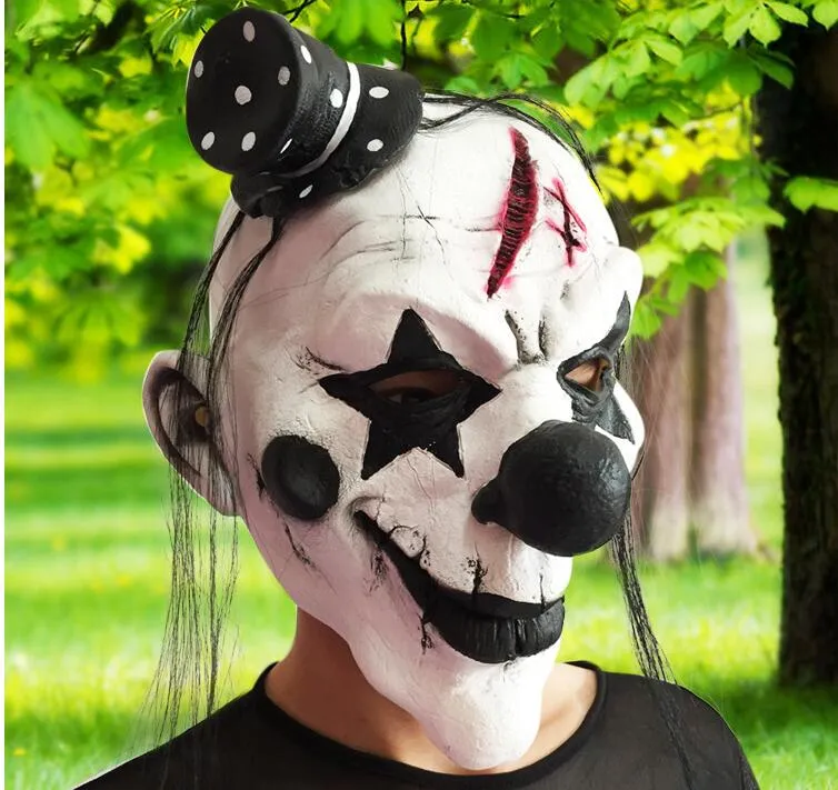 Halloween Terror Mask för Vuxen och Kids Party Cosplay Clown Joker Masks Latex Clown Wigs Cap Hood Headbonar Cosplay Kostymer Devil Masks