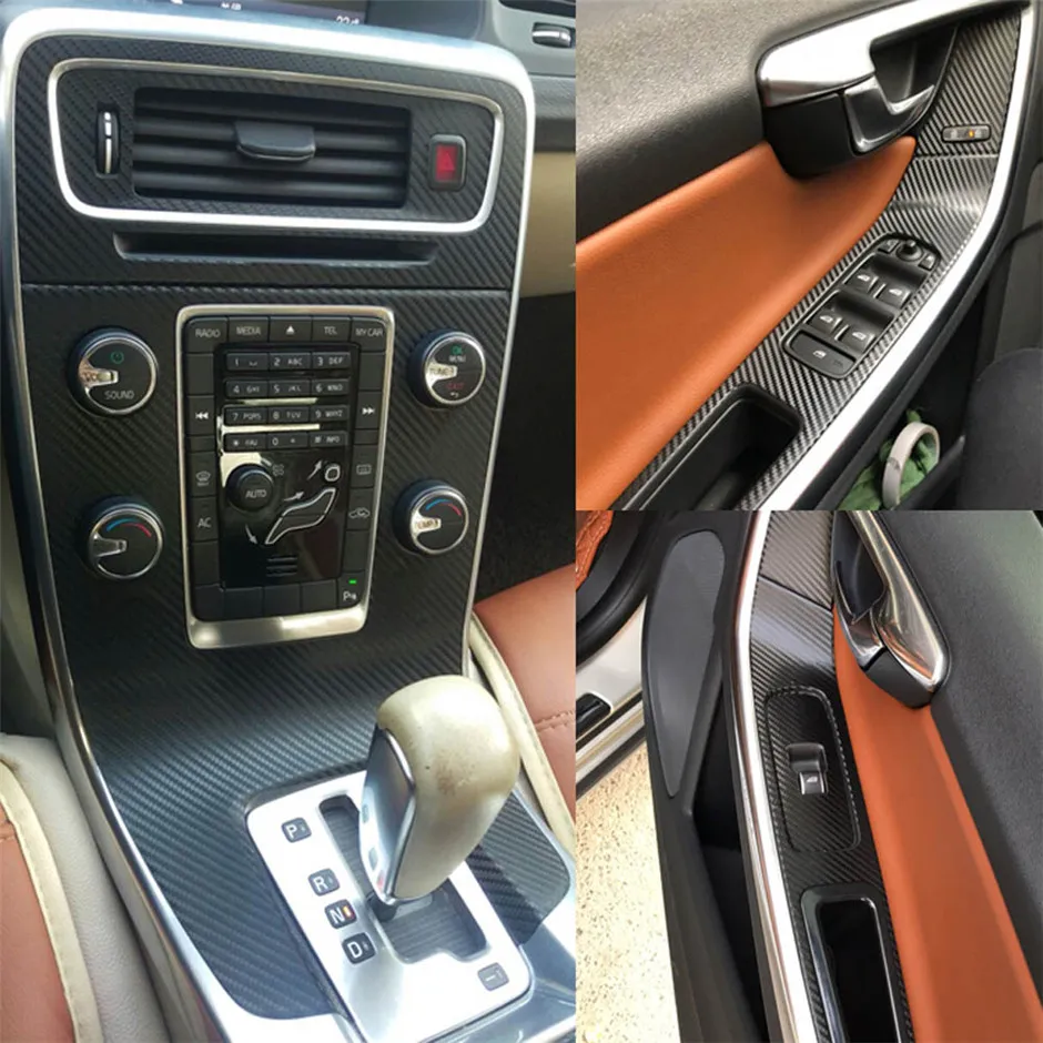 Xc60 T5 2009-2018 Innenraum-zentralsteuerungstafel Türgriff  5d-kohlefaser-aufkleber Aufkleber Auto-styling-zubehör, Schnelle Sichere  Online-kasse