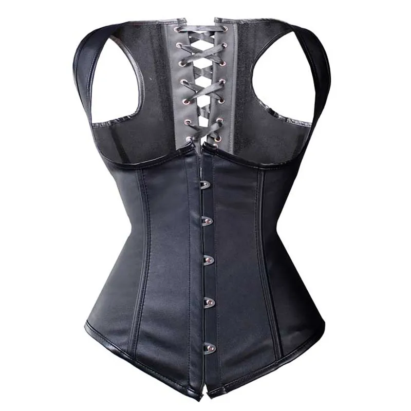 Corsetto Sottoseno In Raso Floreale Marrone Con Lacci: Bustier Modellante Con Stecche E Chiusura A Busco - 3