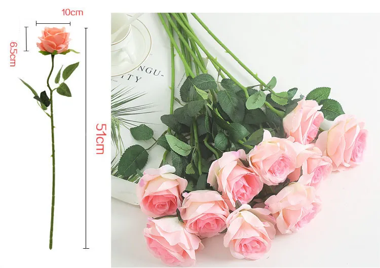 Artificial Flower Rose Silk Flowers Real Touch Peony Decorative Party Flower Wedding Decorations Flowers Christmas Decor WX9-1634
