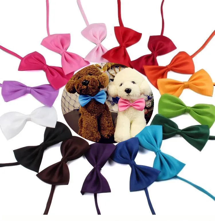 Cravatta per abbigliamento per cani Accessori per toelettatura per animali domestici regolabili Fiocco per gatto con fiocco Papillon solido