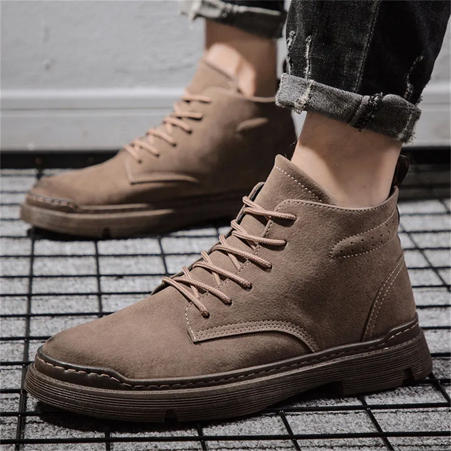 Fall Martin Boots Fashion Spring Outdoor Footwear Leisure Men Motorcycle Boots Outdoor Casual Shoes Autumn Teen Western Ankle Boots