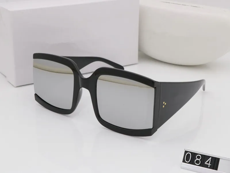 Neue Luxus Frauen Sonnenbrille Mode Full Frame Damen Vintage Retro Marke Designer Übergroße Weibliche Freizeit Sonnenbrille mit Kasten