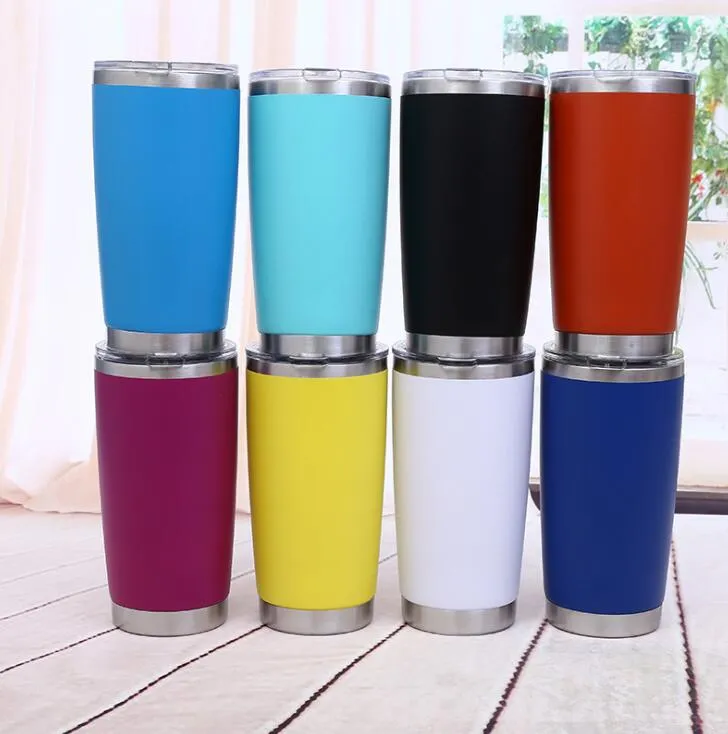 600 ml 20oz en acier inoxydable Tasse 10 couleurs Isulate Water Bottle Beer task tasses de voyage de sports extérieurs Drinkware Ooa6750