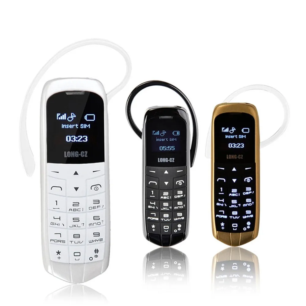 Kablosuz Araba Kulaklık Mini Cep Telefonu Bluetooth Dialer Destek FM Radyo Mikro SIM Kart Eller Serbest Müzik Kulaklık Cep Mini Telefon