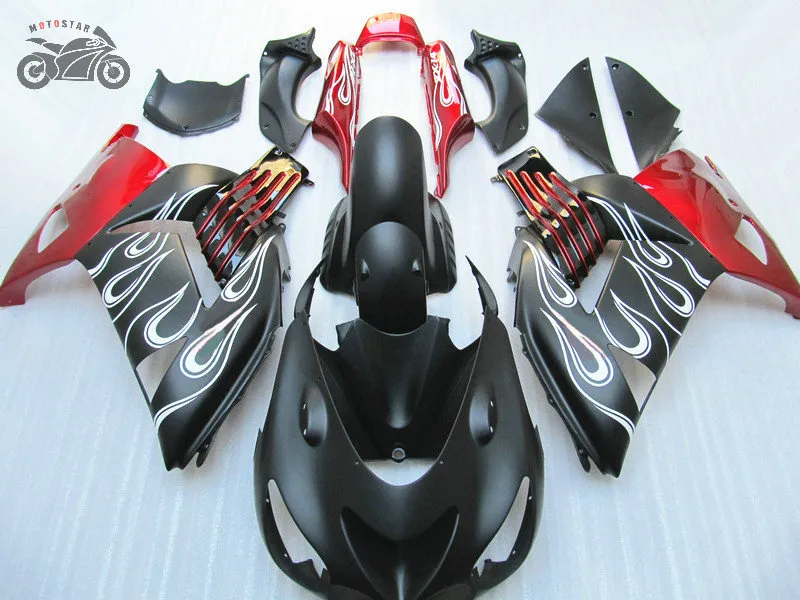 Injection motorcycle fairings kit for Kawasaki Ninja ZX-14 2006 2007 2008 ZX14R 06 07 08 ZX-14R matte black aftermarket fairing kits