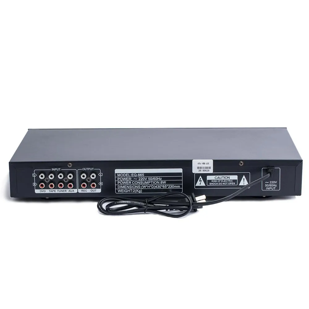SENGTERBELLE EQ665 Equalizer – Dual 10-Band Stereo Graphic Equalizer With Bluetooth – Home HiFi Fever Audio