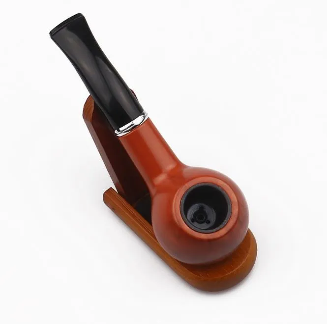 Hot-Selling Red Plastic Pan Filter Pipe Filter Cigarett Mun Bakelite Pipe Bend Handle Acrylic Pipe