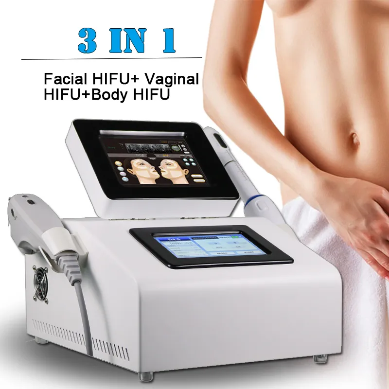 3 in 1 vaginal hifu beauty machine face lifting skin rejuvenation device body slimming beauty salon equipment