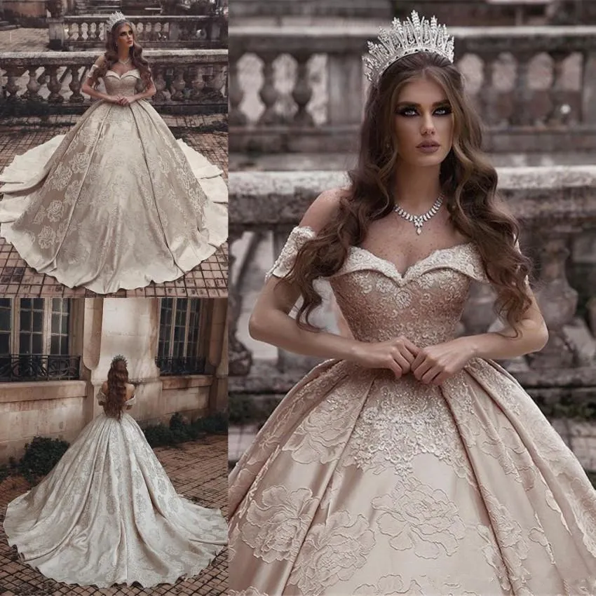 Luxury Champagne Ball Gown Wedding Dresses Off... From Greatvip, $158.41 |  DHgate.Com