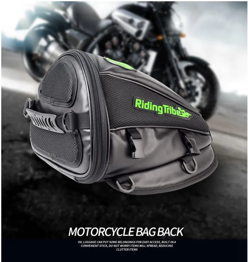 Sac moto arrière réservoir de carburant siège arrière cavalier sac côté moto brigade cuir ultrafin sac multifonctionnel