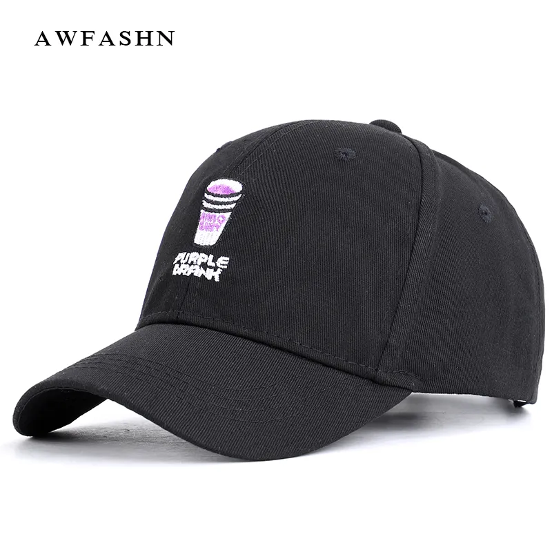 2019 Boné de beisebol New Fashion roxo bebeu Bordado Casual Simples Hat alta qualidade Mulher Homem Primavera ajustável Cotton óssea