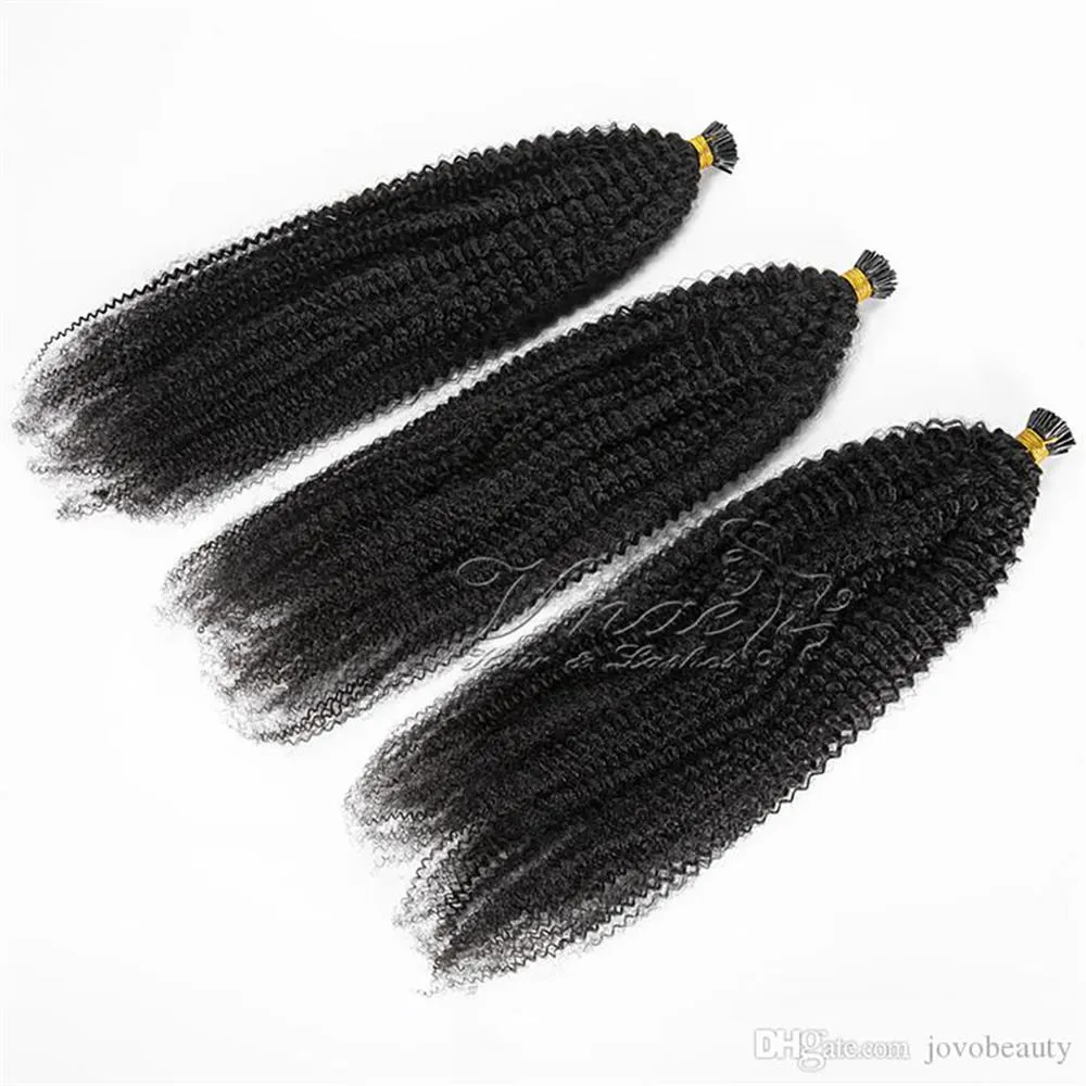 VMAE 100% Unprocessed Peruvian Virgin I Tip 0.5g/s Pre Bonded 50g Afro Kinky Curly Straight 4A 4B 4C Human Hair Extensions