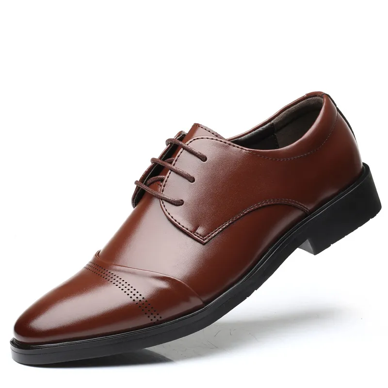 Herrenschuhe aus Leder, formelles Hochzeitskleid 2019, offizielle Schuhe für Herren, italienische Schuhe für Herren, braunes Kleid, Sapato Oxford Masculino, Sapato Social