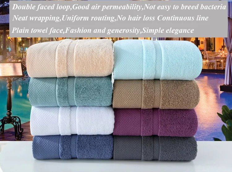 Serviette de bain épaissie 100 ful coton coton à longues fibres absorbant doux pour hommes et femmes couples hôtels personnalisés approvisionnement de vente directe d'usine