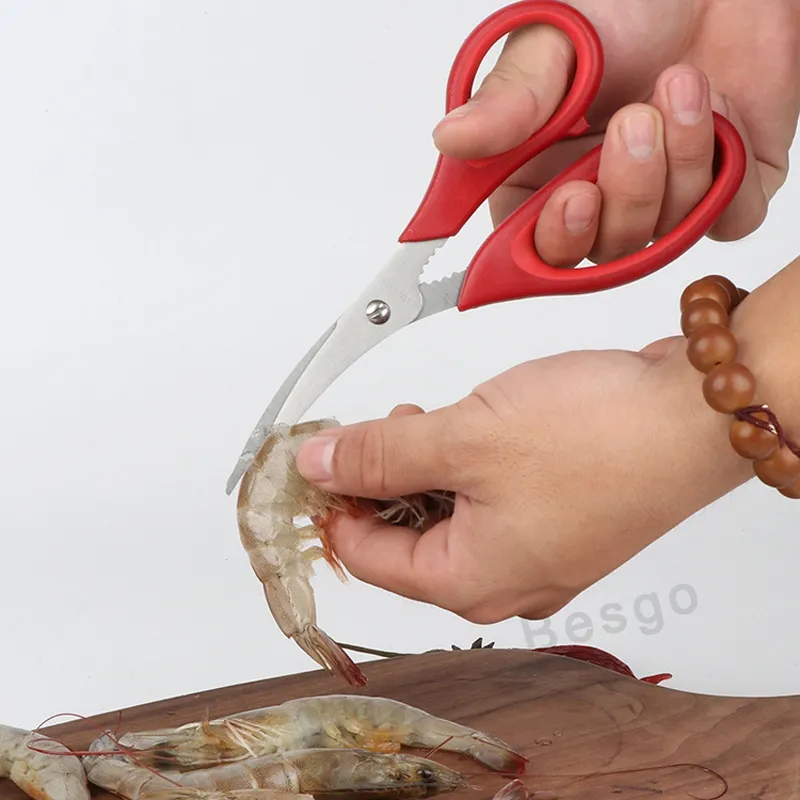 Seafood Tool Lobster Cracker Crab Cracker Lobster Crab Seafood Scissors Stainless Steel Shrimp Crab Shells Shears Kitchen Gadgets DBC BH2869