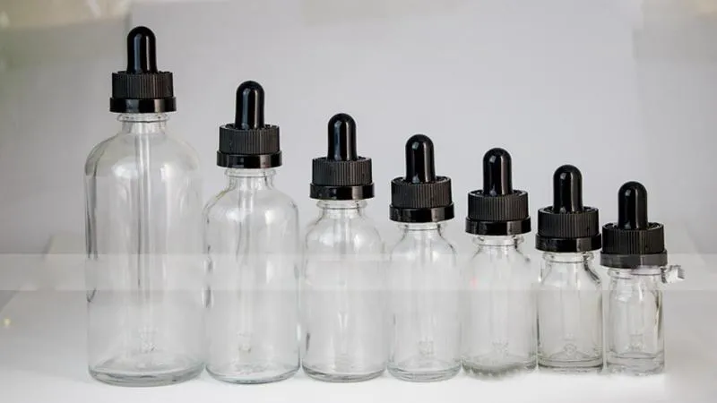 Wholesale E Liquid Empty Glass Oil Dropper Bottles 10ml 15ml 20ml 30ml 50ml 100ml Cosmetics Container With Child proof Cap