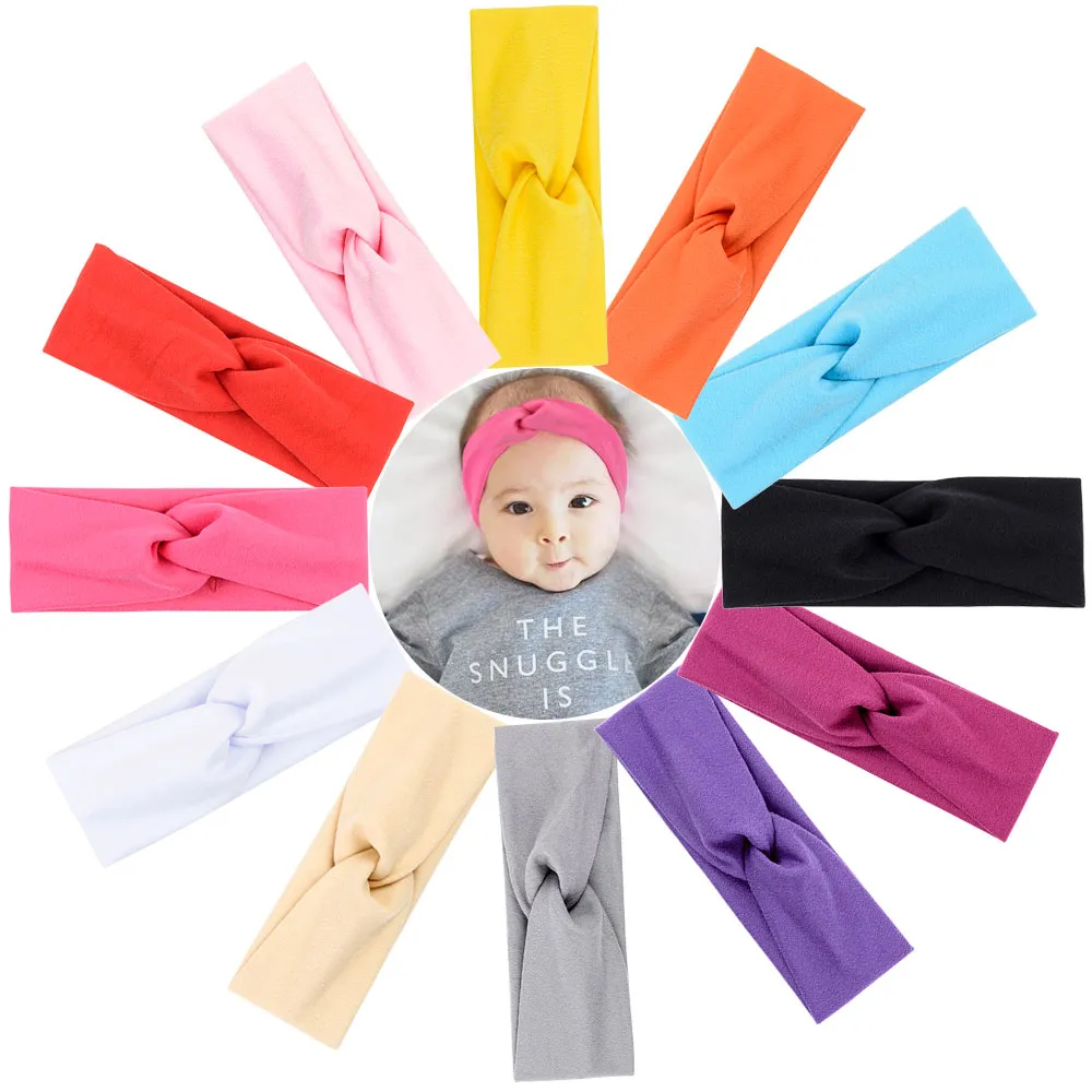 Banda de cabelo elástico de lã de veludo maciço para meninas Broadside Turban Boutique Headband Headwear Acessórios