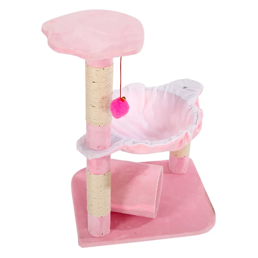 Dupla camada pet scrather coluna arranhão ferramenta de brinquedo gato cama árvore escalada apartamento gatinho mobiliário dos EUA