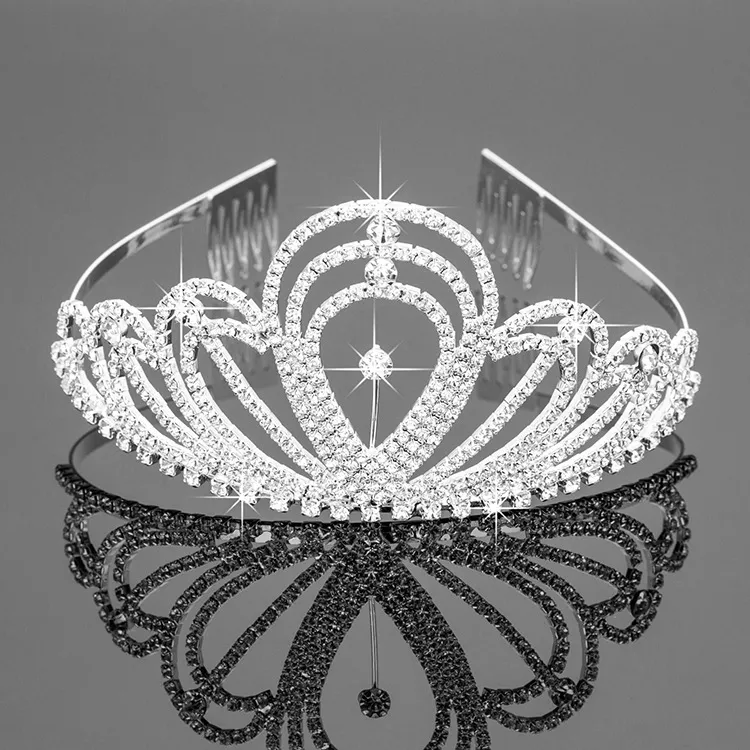 Bruids Tiara's met Steentjes Bruiloft Sieraden Meisjes Headpieces Verjaardag Party Performance Pageant Crystal Crowns Wedding Accessoires BW-ZH033