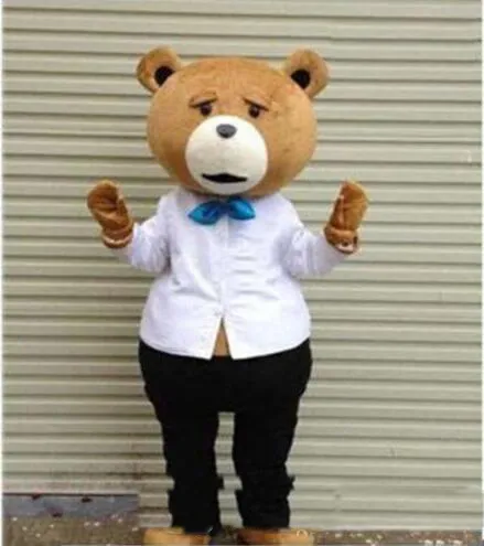 2019 Hot sale Teddybeer van TED Adult Cartoon Mascot Costume Fancy Dress