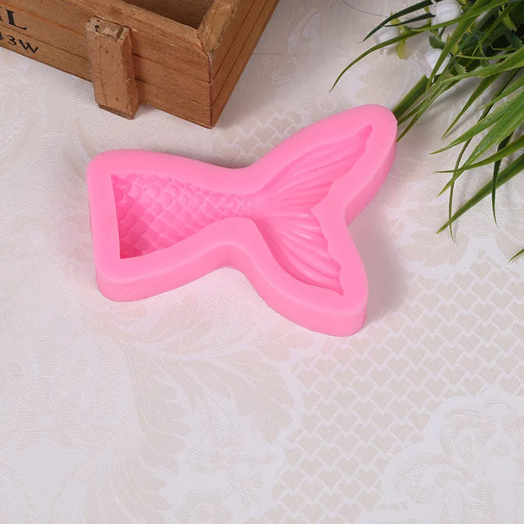 Large trumpet mermaid tail mermaid Liquid silicone candied cake mold