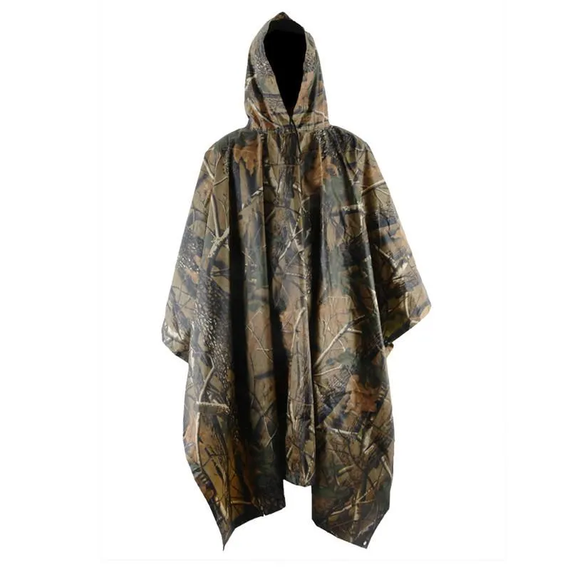 VILEAD Military Camo Raincoat Poncho Type Multifunctional