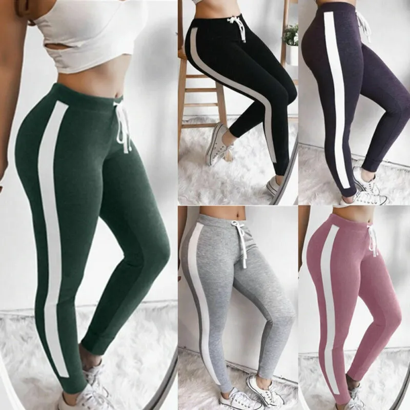 Kadın Spor Pantolon Seksi Skinny Egzersiz Spor Salonu Fitness Tayt Pantolon Atletik Koşu Giysileri