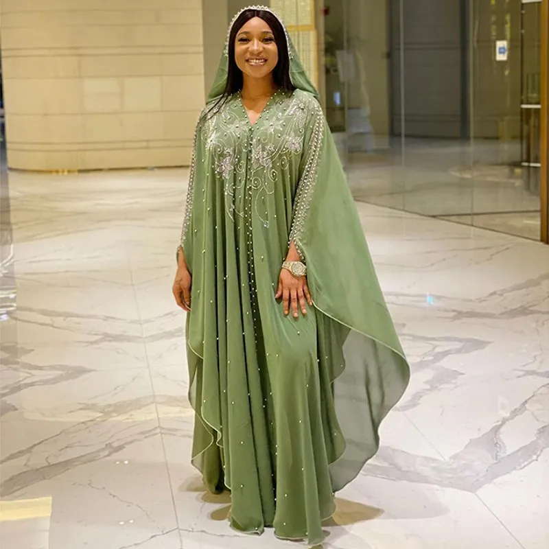 2020 Africa Clothing Robe African Design Bazin Chiffon Long Stick Diamond SLeeve Dashiki Dress Lady African Dresses For Women From 27 36 DHgate