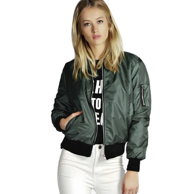 2019 Fashion Windbreaker Jacka Kvinnor Sommarlackar Långärmad Basic Jackor Bomber Tunna Kvinnors Jacka Kvinna Jackor Outwear