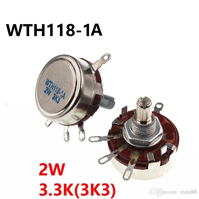 WTH118 2W 3K3 3.3K 한 차례 탄소 필름 저항기