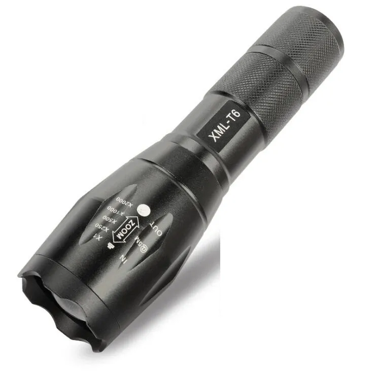Tactical Flashlight XML T6 Ultra Bright Handheld LED Flashlight With Zoom Multipurpose 5 Light