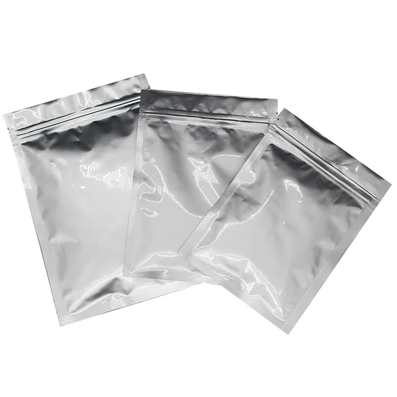 100st Frosted Flat Aluminium Folie Förpackning Zip Lock Bag Tjockerad Matt Zipper Mylar Pouch Pouches Heat Seal Candy Package Väskor