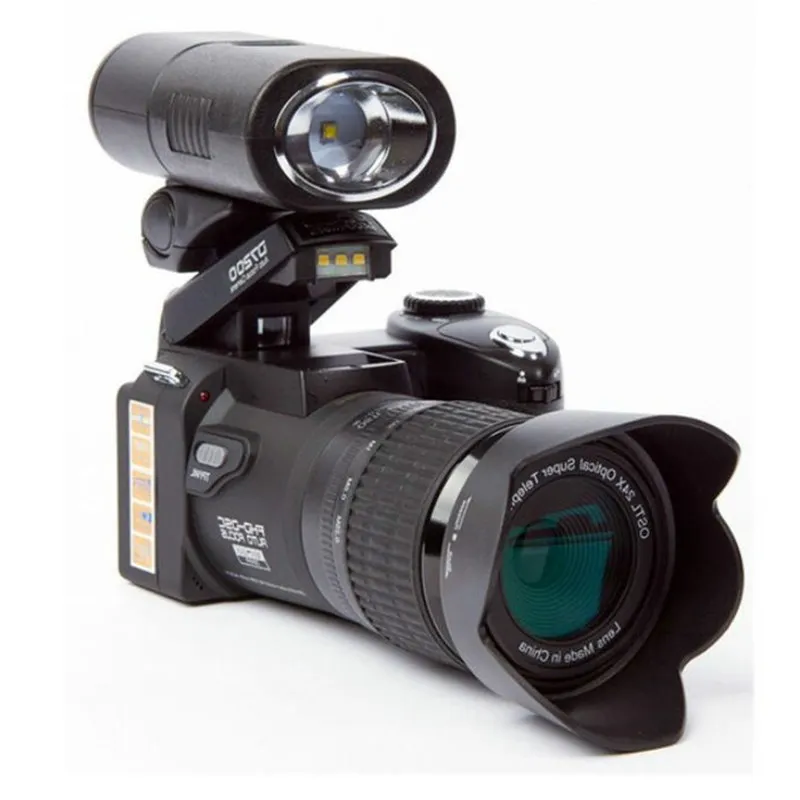 2019 POLO Fotocamera Digitale HD1080P 33MP Zoom Ottico 24x Autofocus Videocamera Reflex Digitale Professionale + 3 Lenti D7200