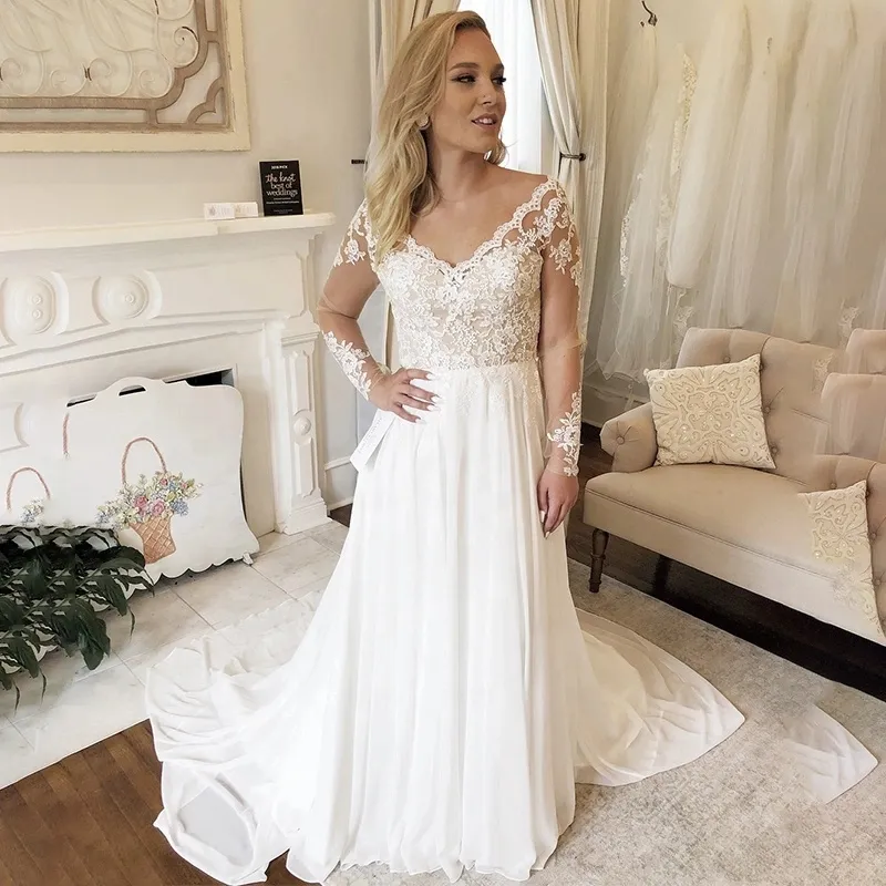 Long summer cheap wedding dresses