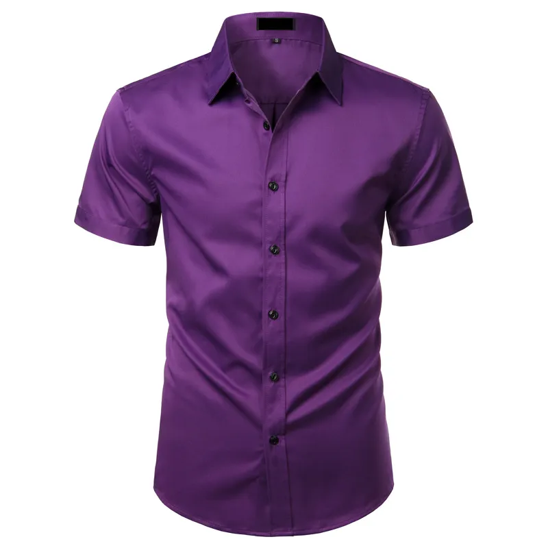Camisas De Vestir Para Hombre De Color P rpura Claro Camisa De