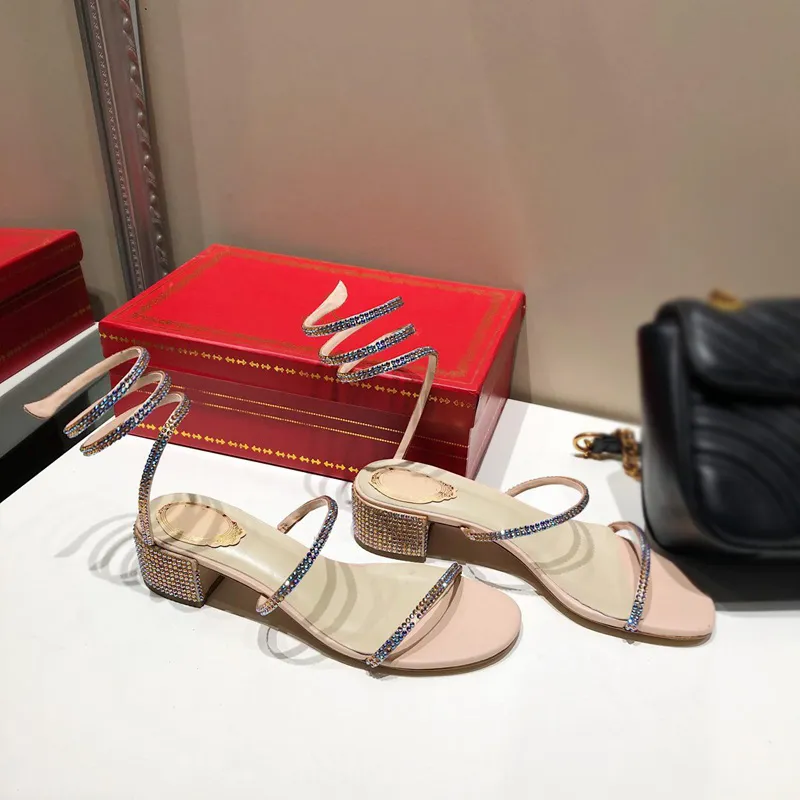 Rainbow cheap crystal sandals