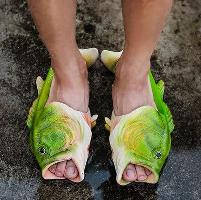 Fish on sale slippers crocs