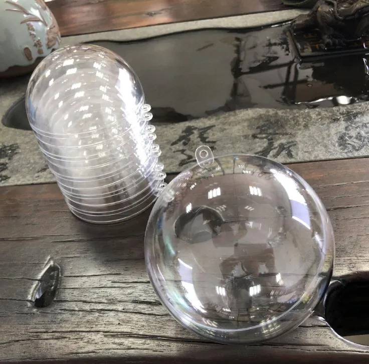 5 Boules En Plastique Transparent à Remplir - Diamètre 12 Cm - Pour Décorations Noël, Mariage, DIY