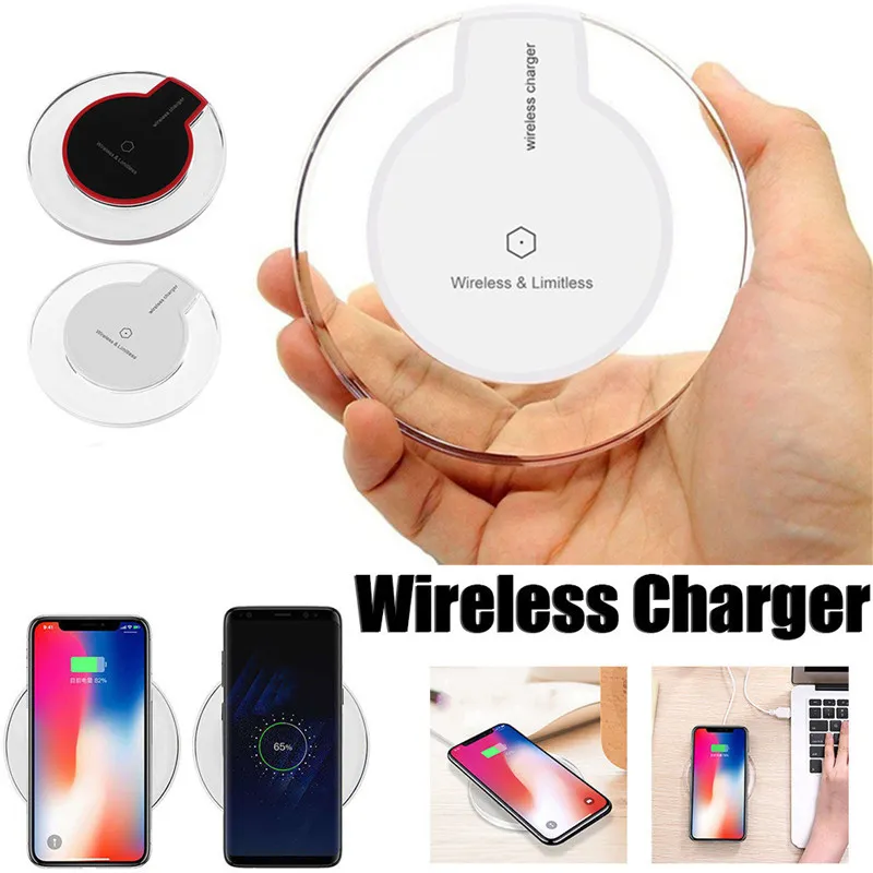 Qi Wireless Charger Phone Charger Pad Portable Fantasy crystal Universal LED Lighting Tablet K9 Charging For iphone XS MAX Samsung S10e Plus