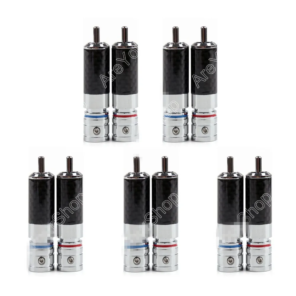 Freeshipping Vendita 10 Pz Audiophile Rame Eutettico Placcato Rodio Spina RCA Connettore a Saldare minijac