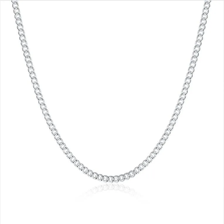 Unisex 2MM Sterling Silver Plated Swivel Chain Necklace 16 26 Inch SC15 Lobster Clasps Smooth 20 Inch Silver Chain Jewelry From Wedding goods 1.33 DHgate.Com