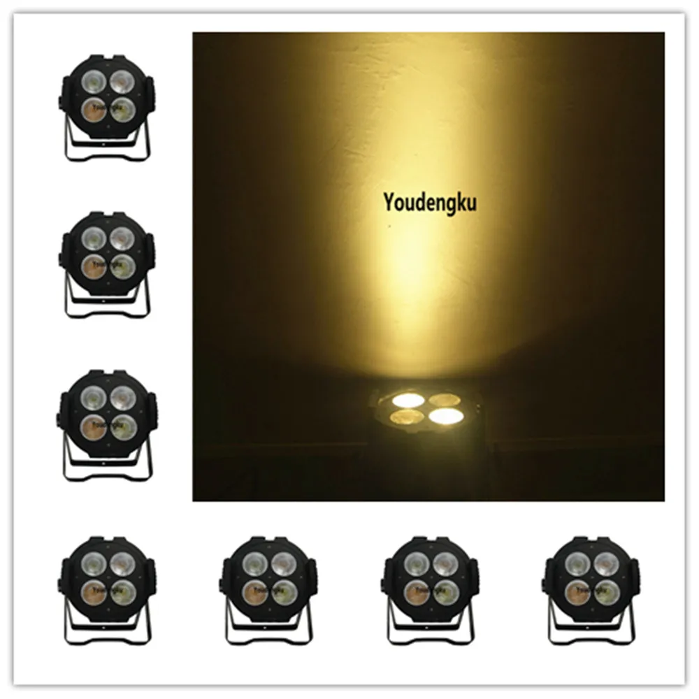 8 pcs 4x50W cob led par 64 light Warm White Cool White 2in1 200W Cob LED Par Wash Stage Studio DMX Light