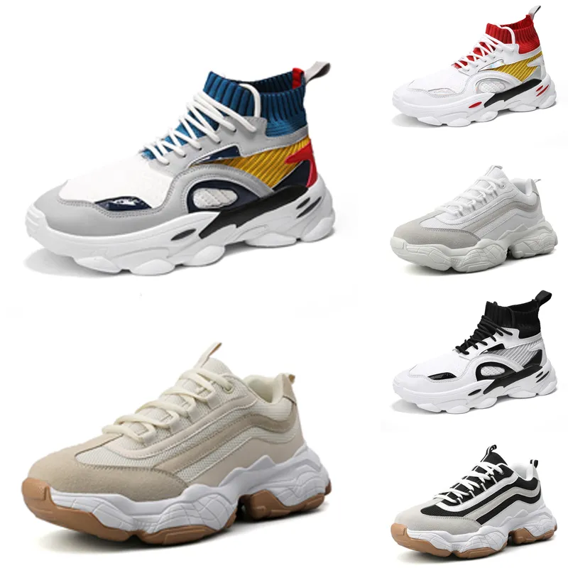 Ucuz koşu ayakkabıları erkekler Chaussures Nefes çorap ayakkabı Platformu erkek eğitmenler Atletik Spor Baba Sneakers bağbozumu 39-44 Stil 5