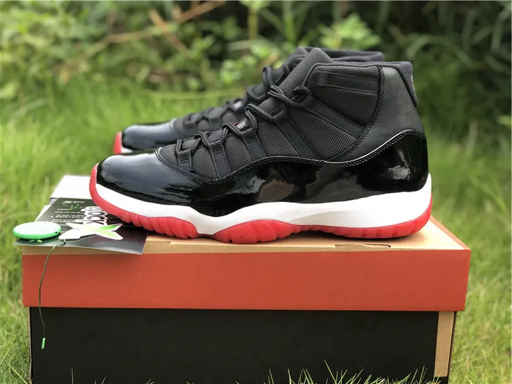 New Bred 11 preto vermelho xi masculino tênis de basquete 45 Concord de corte alto tênis de fibra de carbono academia Midnight Navy Bred Space Jam 7210