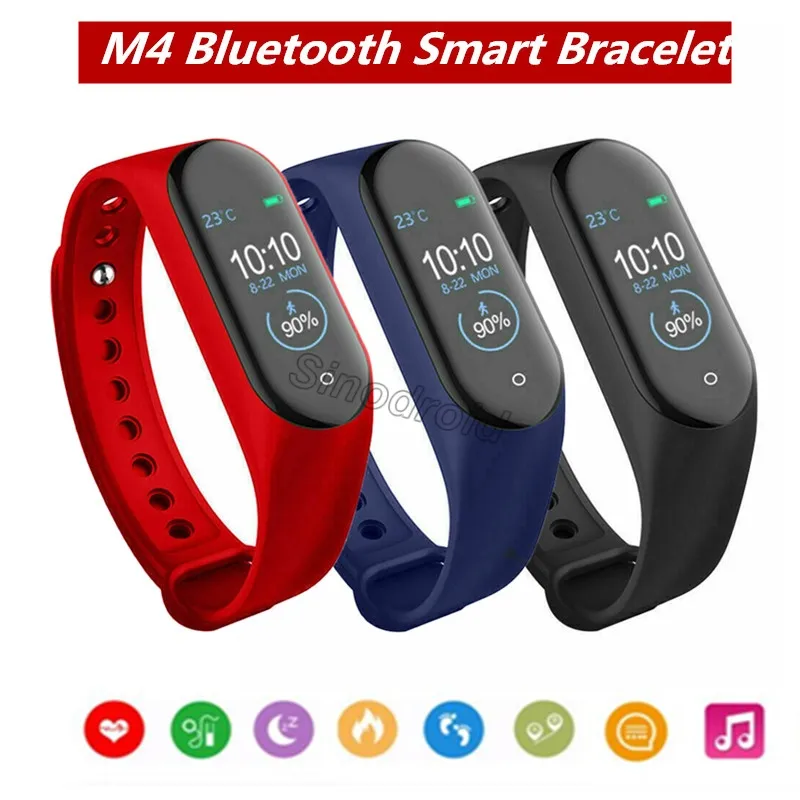 Inteligent Watch M4スマートブレスレット心拍数モニターカロリー​​防水IP67スマートバンドファッションウォッチスポーツのiOS Androidスマートフォン